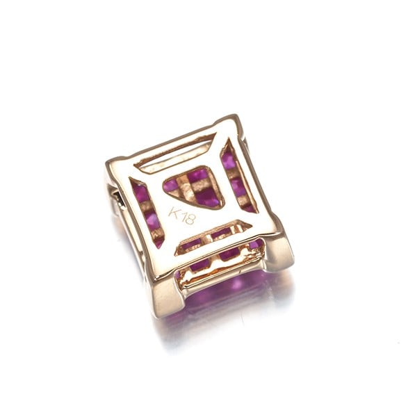 Ruby Pendant 18K 750 Rose Gold - 3