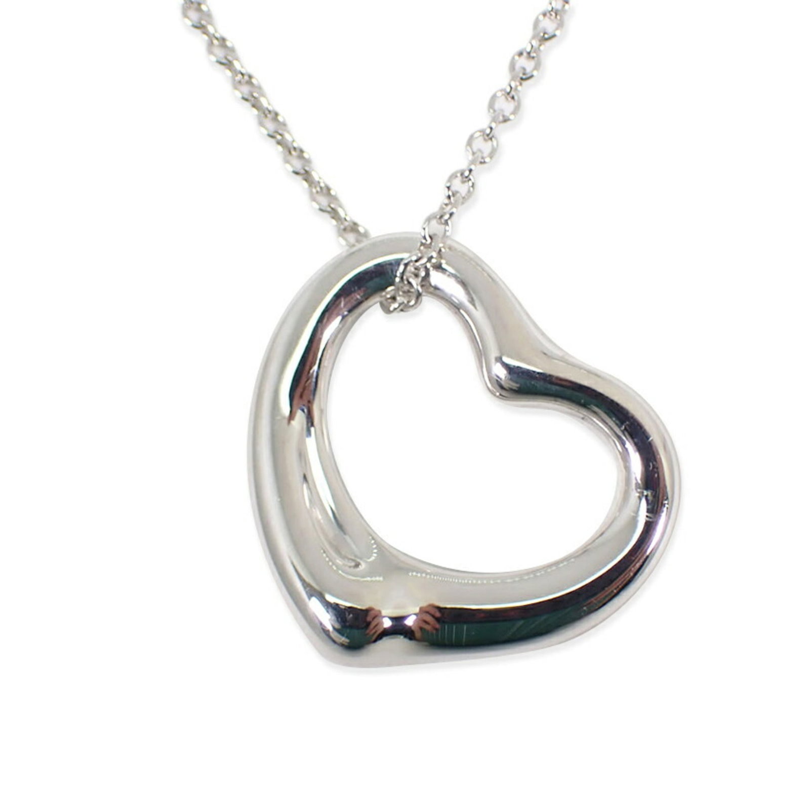 Sv925 Heart Pendant Necklace Tiffany: Sv925 Heart Pendant Necklace Tiffany Sterling silver 925 Open Heart Necklace Pendant from Tiffany, featuring a classic design with a weight of 6.7g and a pendant size of 20.2mm x 20mm. The necklace