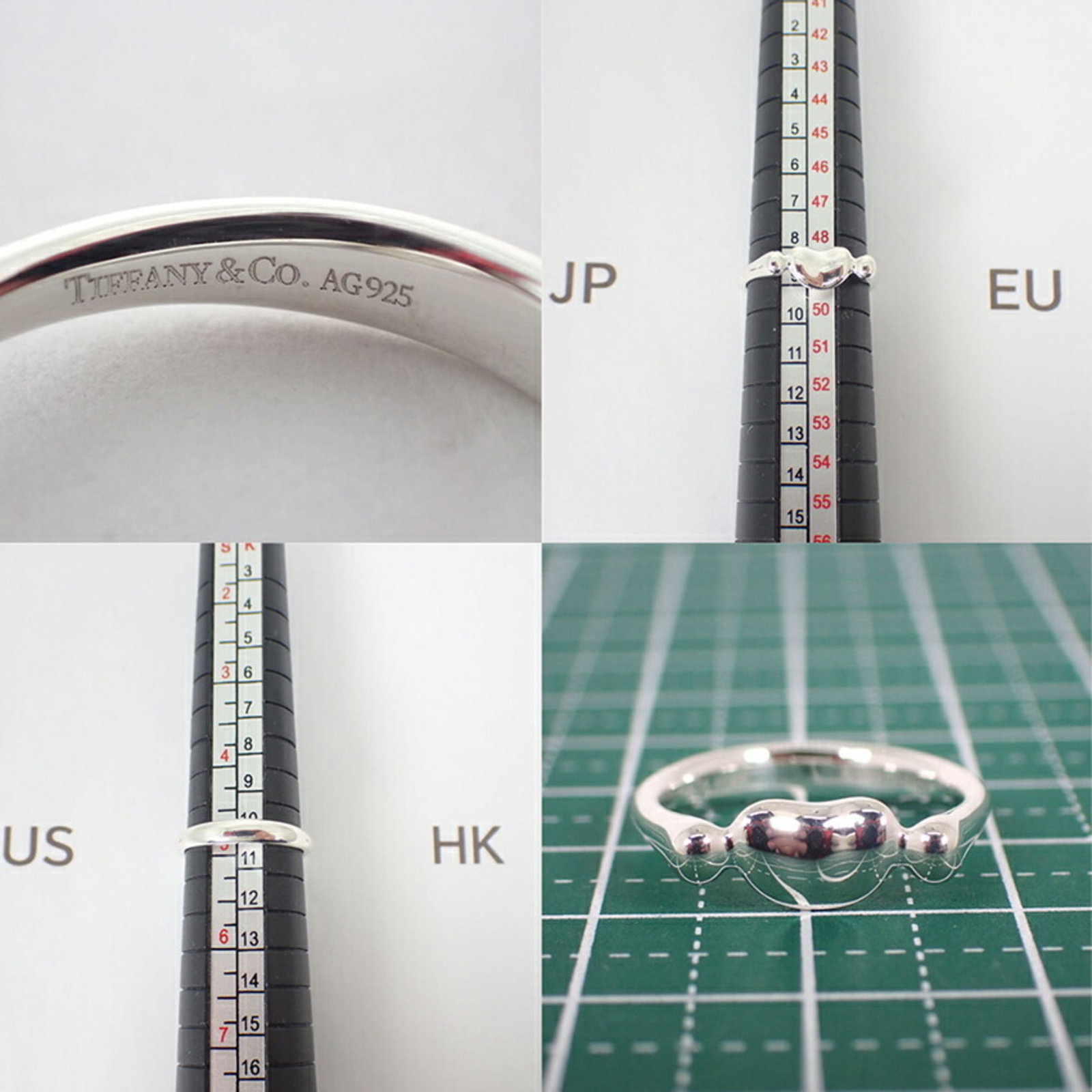 Sterling Silver Tiffany Band Ring 925 - 9