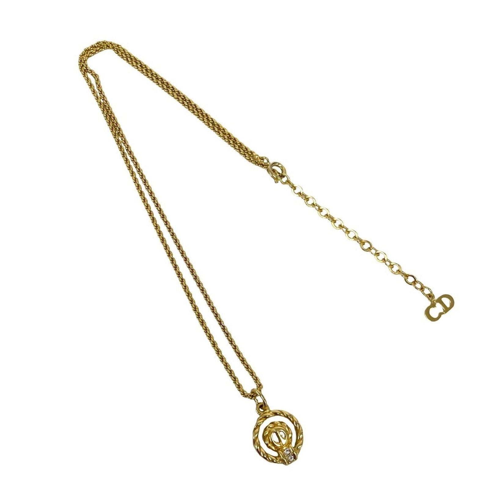 Christian Dior Cd Logo Gp Chain Necklace Gold Item No. 26701 (1 of 5)