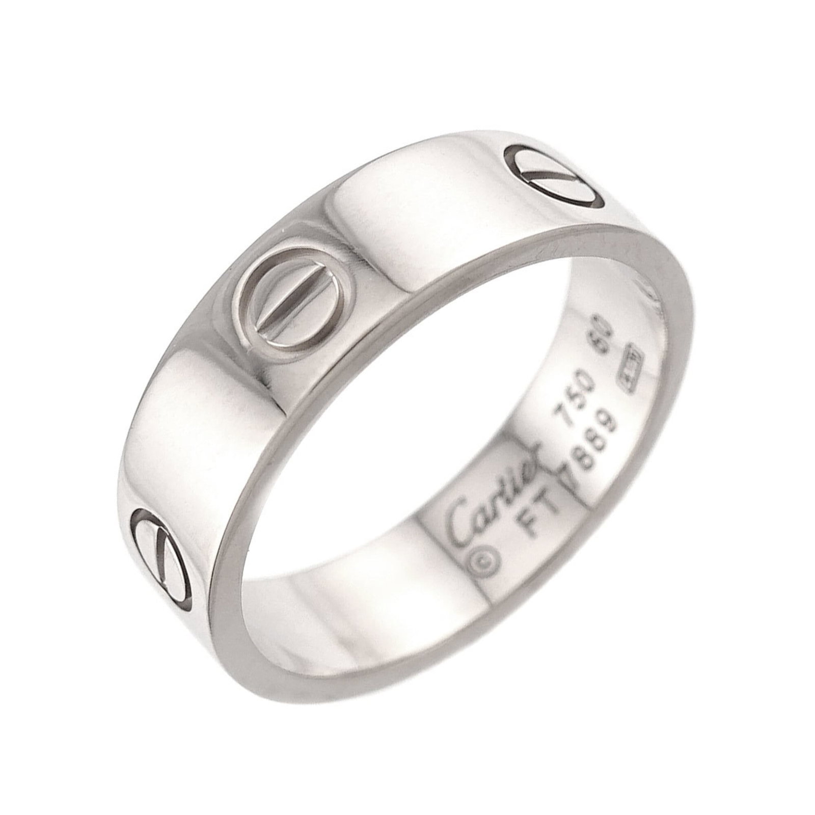 Gold White Ring Cartier Band: Gold White Ring Cartier Band White gold (18K) Cartier band with a distinctive gold and white design, bearing a signature. This men's ring features a classic style that complements various outfits.