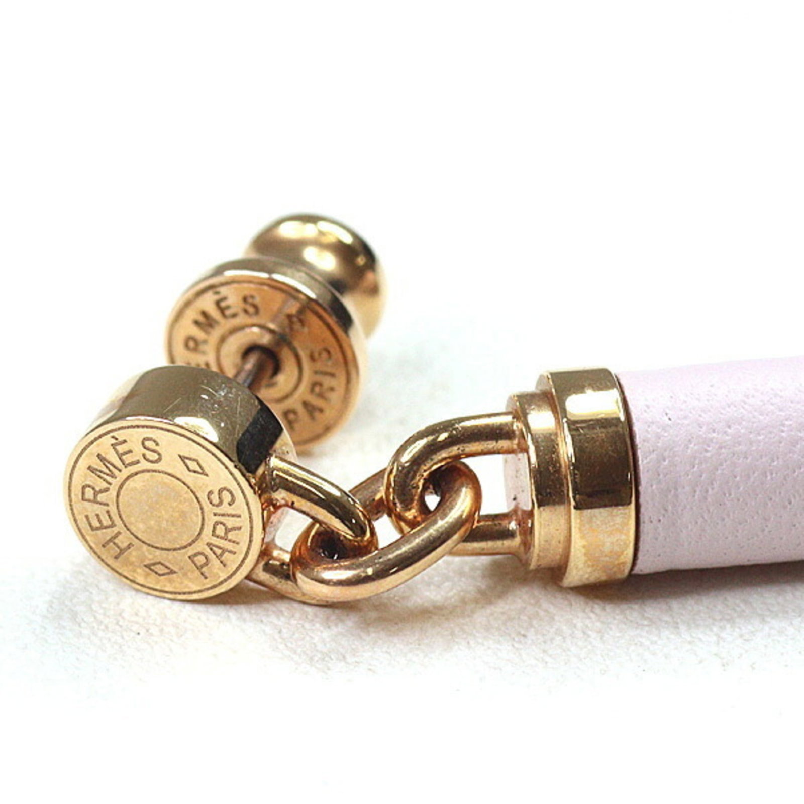 Swift Hermes Leather Earrings - 4