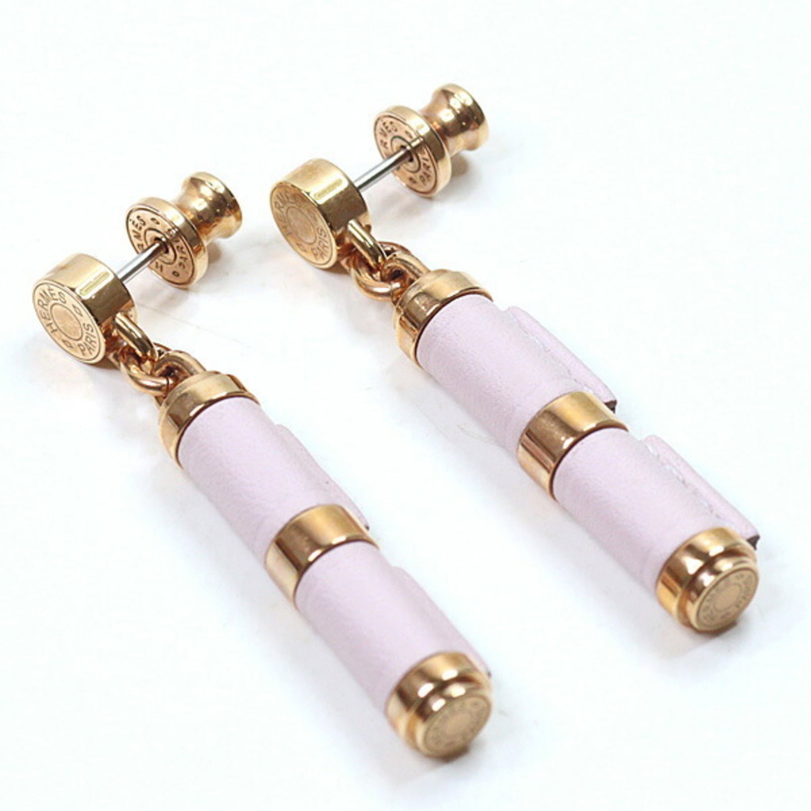 Swift Hermes Leather Earrings - 5