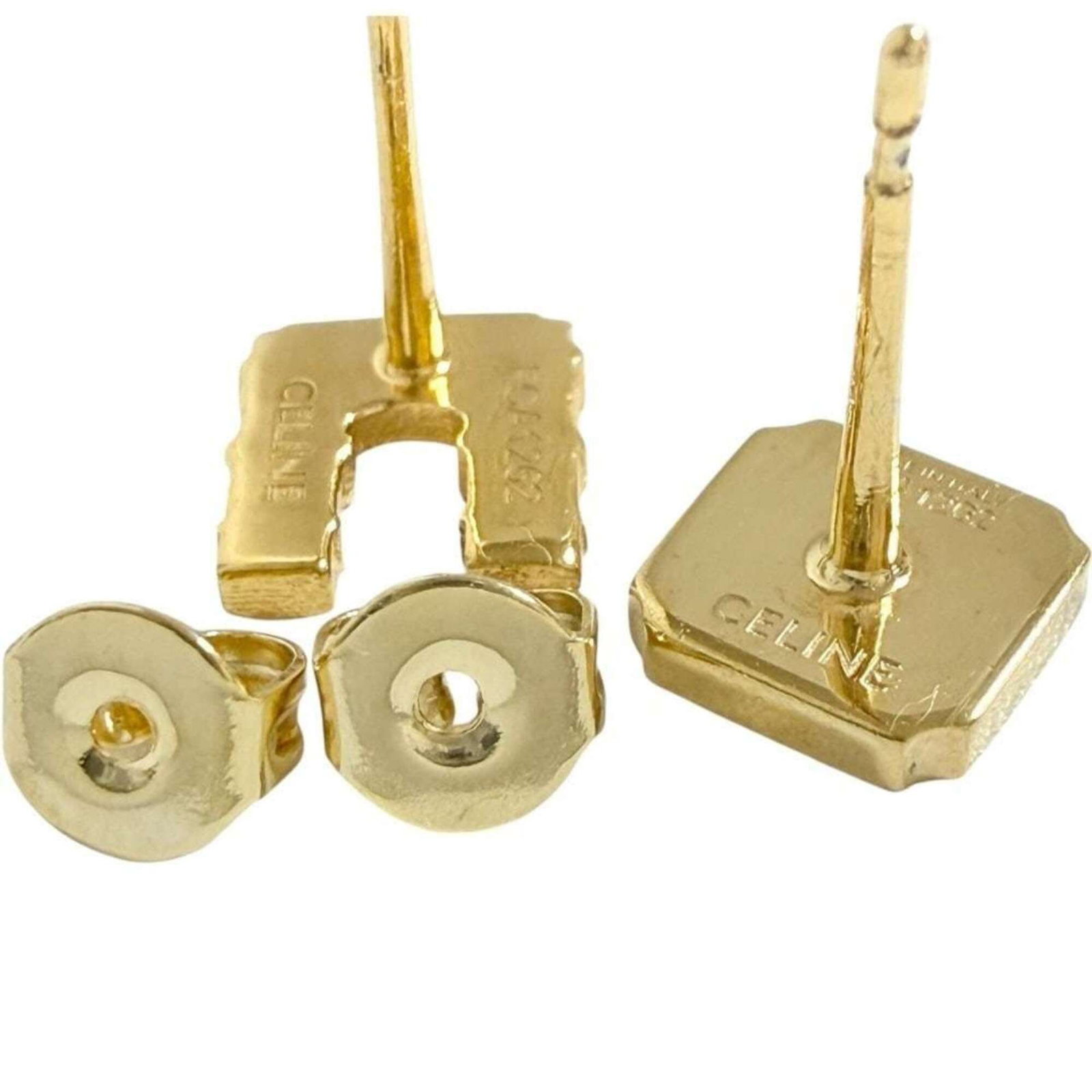 Celine Metal Stud Earrings - 4