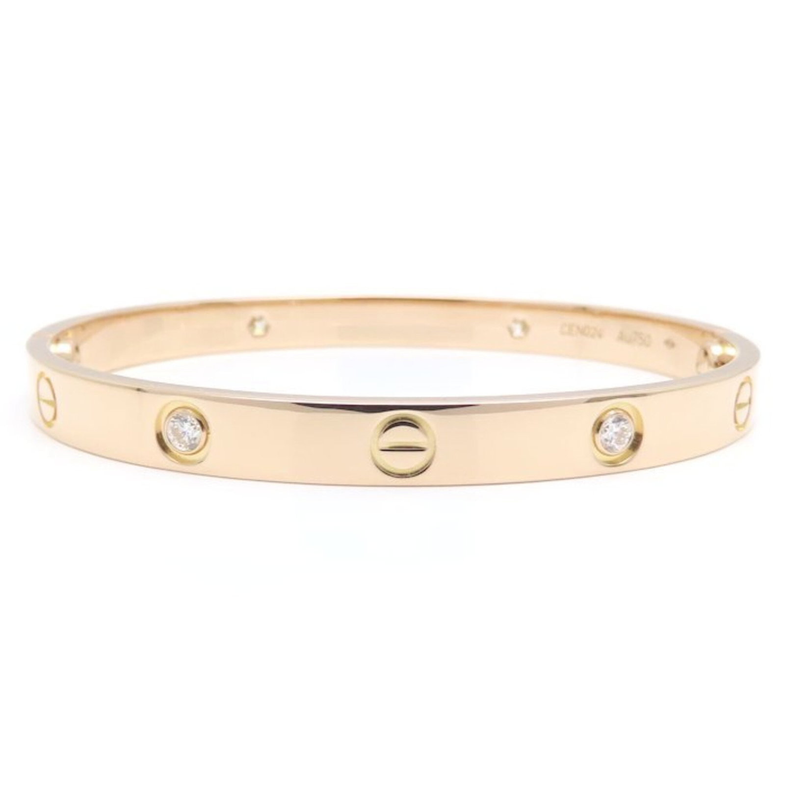 Charm Bracelet Pink Gold by Cartier: Charm Bracelet Pink Gold by Cartier Pink gold (18K) charm bracelet by Cartier, featuring a diamond stone and measuring 17cm in length. This elegant piece showcases the luxury brand's signature style. 