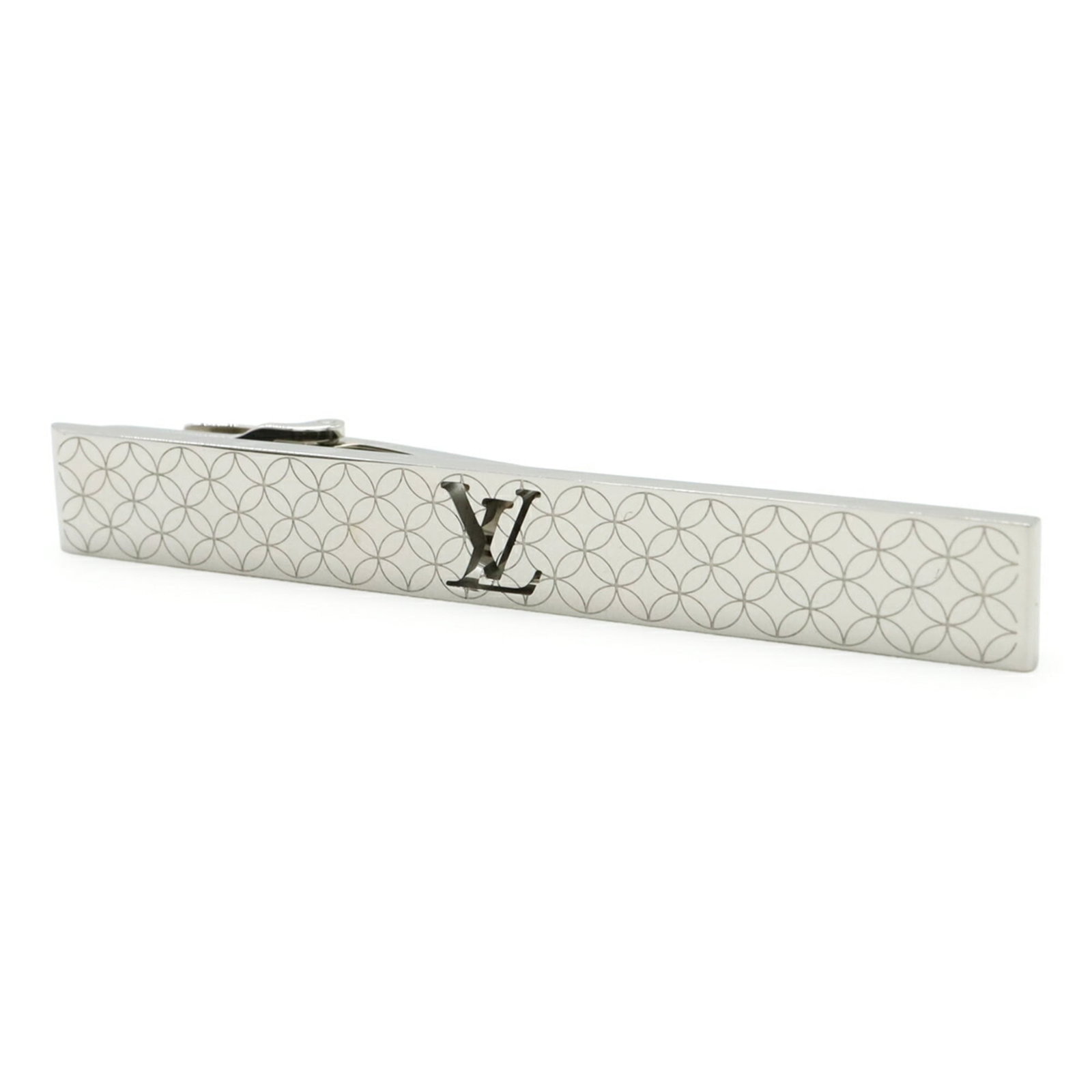 Vuitton Tie Pin Stainless Steel: Vuitton Tie Pin Stainless Steel Stainless steel construction and silver finish make this Vuitton Tie Pin a sleek accessory for formal occasions. Measuring 8mm x 61mm, it's designed to add a touch of