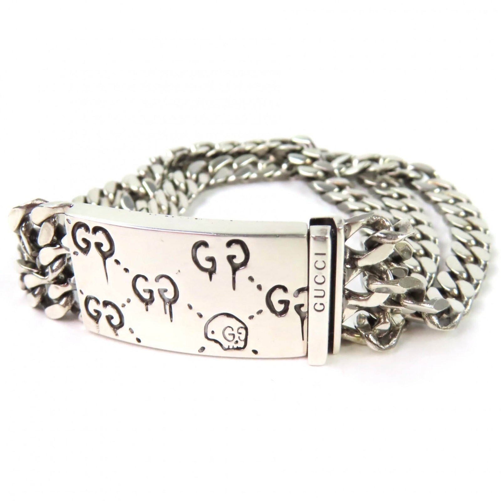 Gucci Charm Bracelet Silver 925: Gucci Charm Bracelet Silver 925 Silver 925 Gucci Charm Bracelet, crafted from high-quality silver with a total length of 16.5cm, features a sleek and modern design that adds a touch of luxury to any