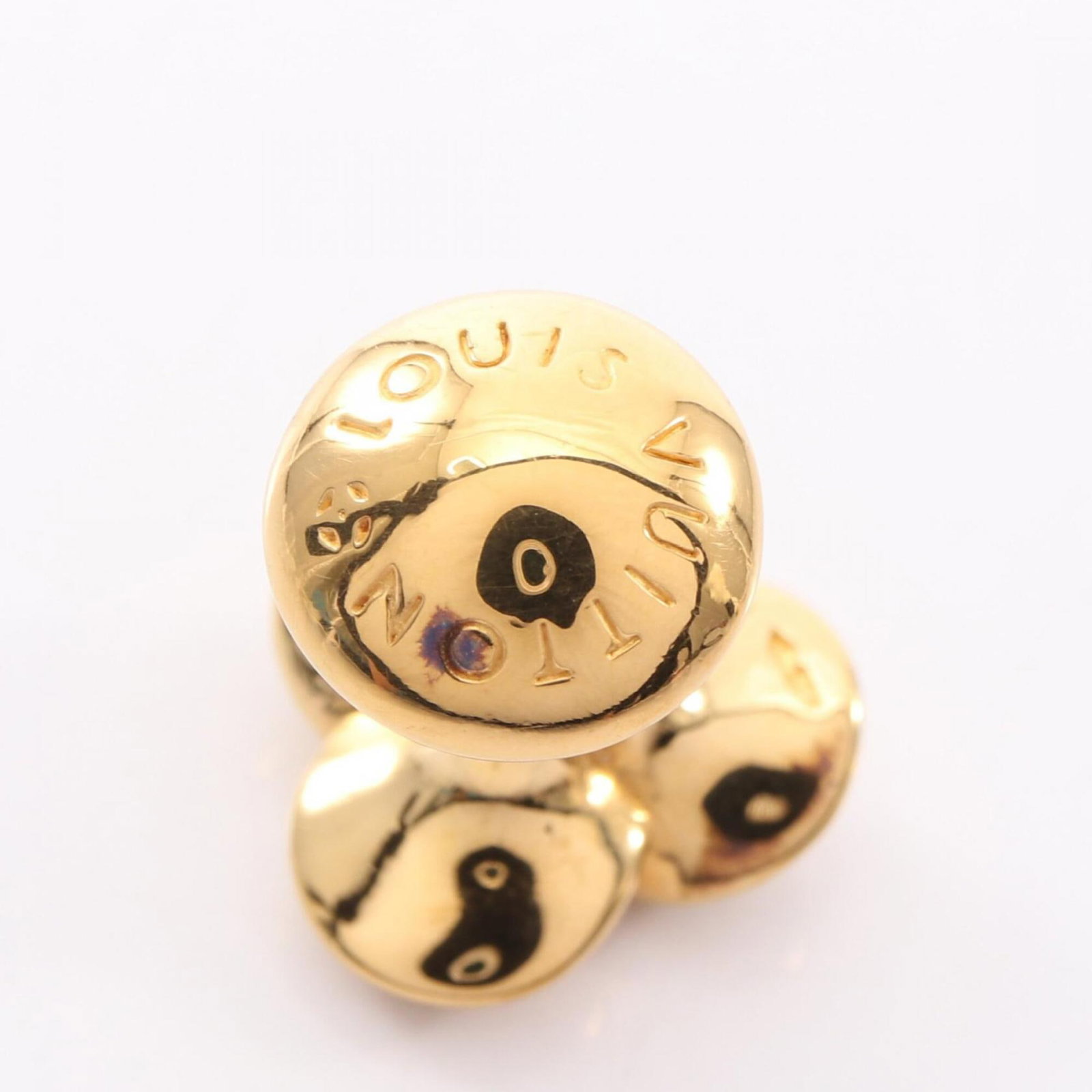 Louis Vuitton cufflinks gold plating - 3