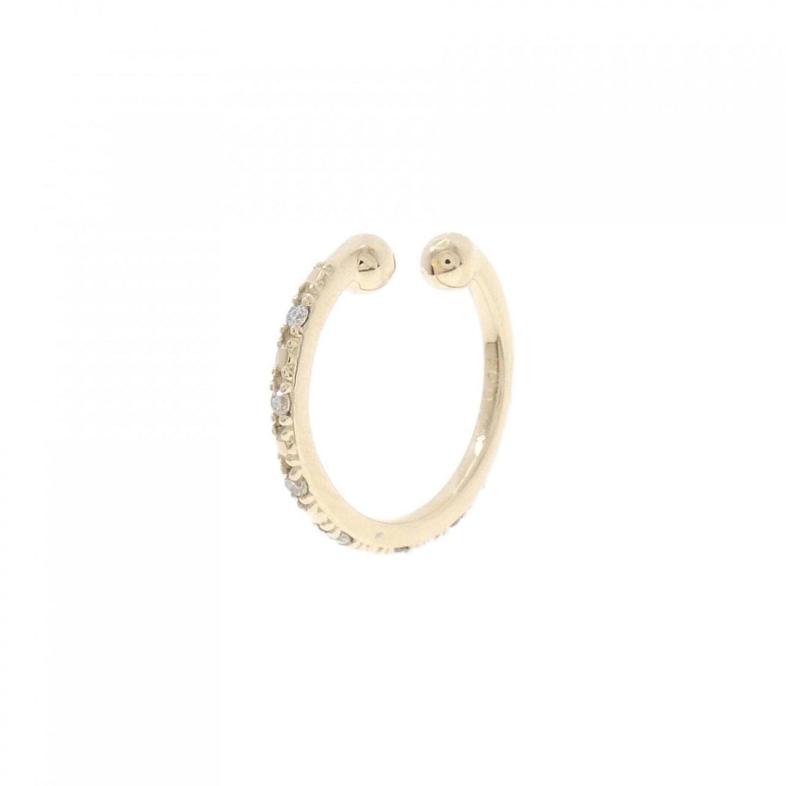 Yellow Gold Earcuff Vendome Aoyama (10K): Yellow Gold Earcuff Vendome Aoyama (10K) Yellow gold (10K) earcuff with a sleek design, measuring 14.20mm x 1.40mm / 0.56'' x 0.06''. This single earring features the Vendome Aoyama brand and is