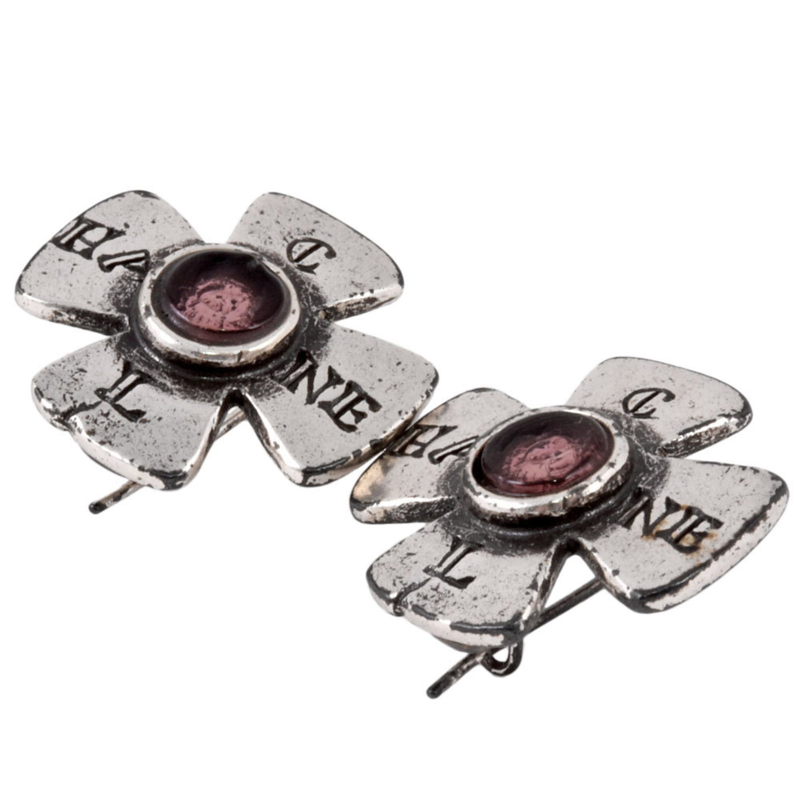 Metal Stud Chanel Earrings - 2