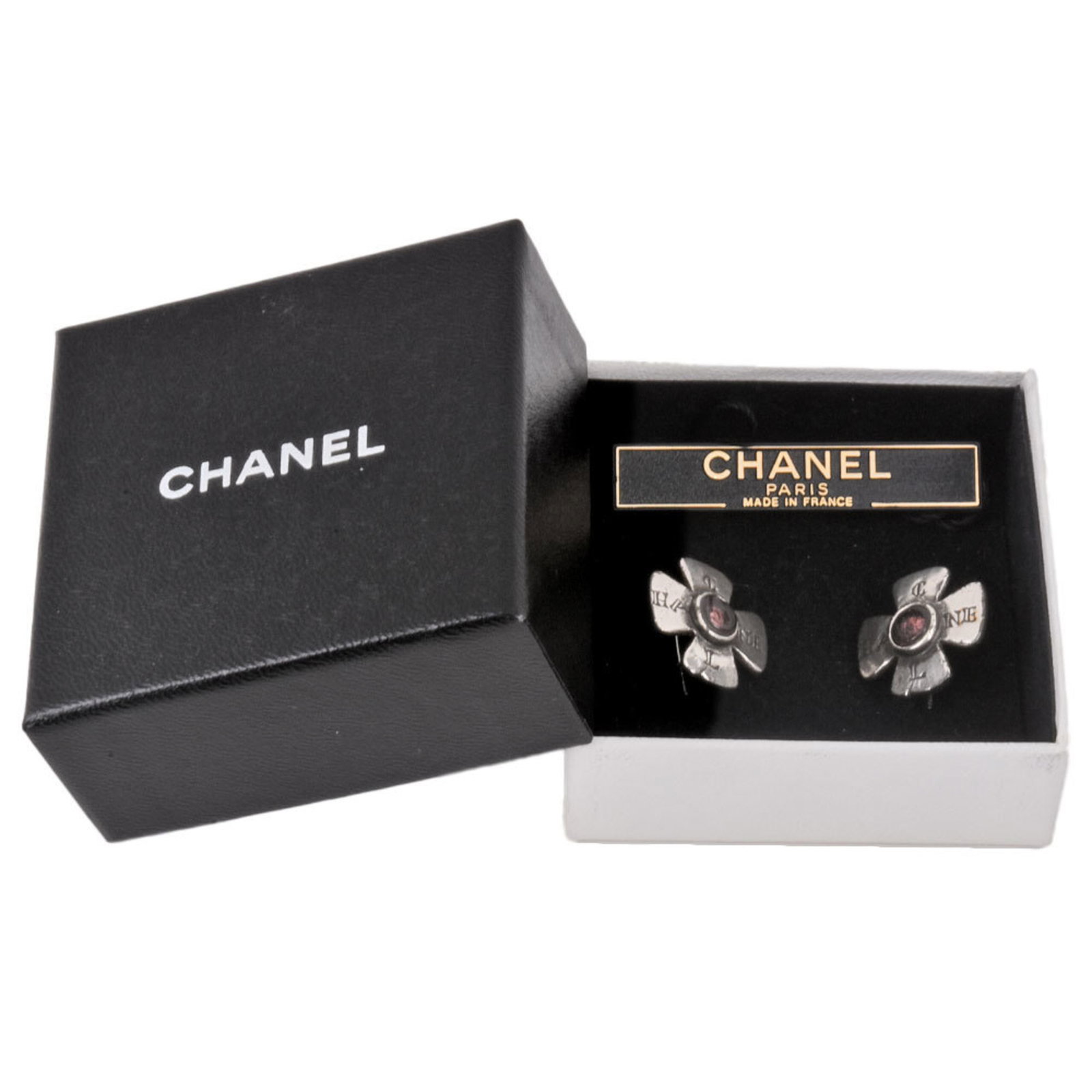 Metal Stud Chanel Earrings - 5