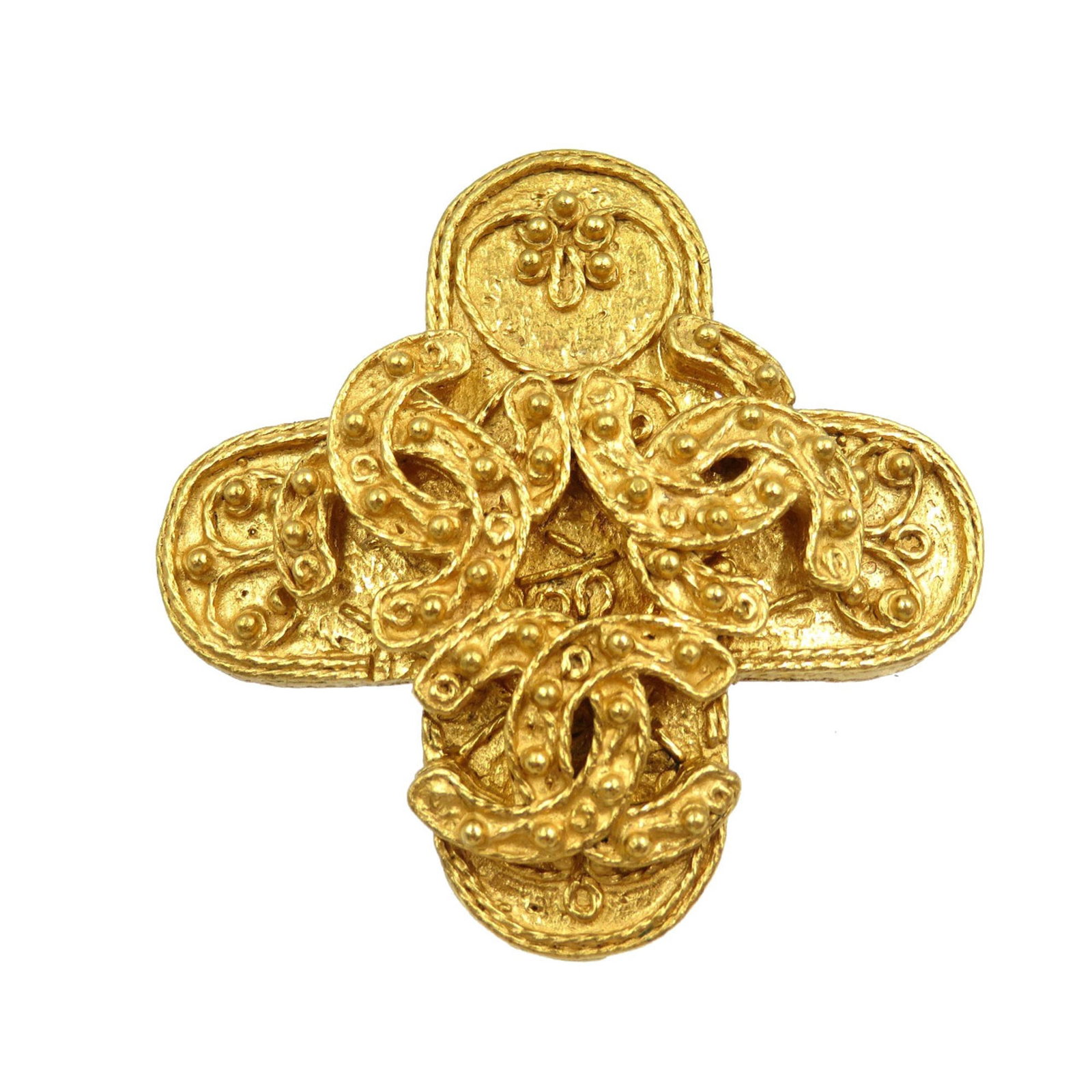 Metal Chanel Brooch (1 of 4)