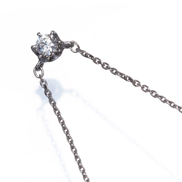 Diamond Solitaire Necklace Platinum - 2