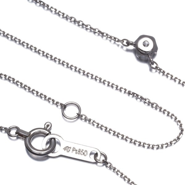 Diamond Solitaire Necklace Platinum - 3