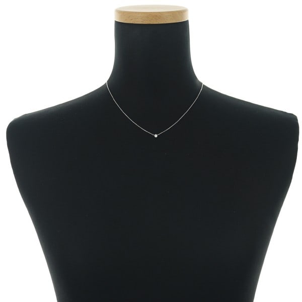 Diamond Solitaire Necklace Platinum - 4