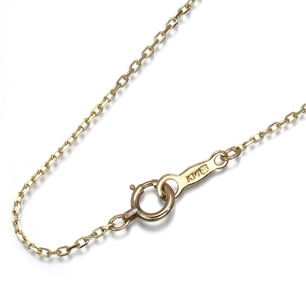 Mikimoto chain necklace yellow gold cable 585 14k 40cm: Mikimoto chain necklace yellow gold cable 585 14k 40cm Yellow gold cable chain necklace with intricate details, crafted from 14k / 585 yellow gold. Measuring 40cm in length, this delicate chain