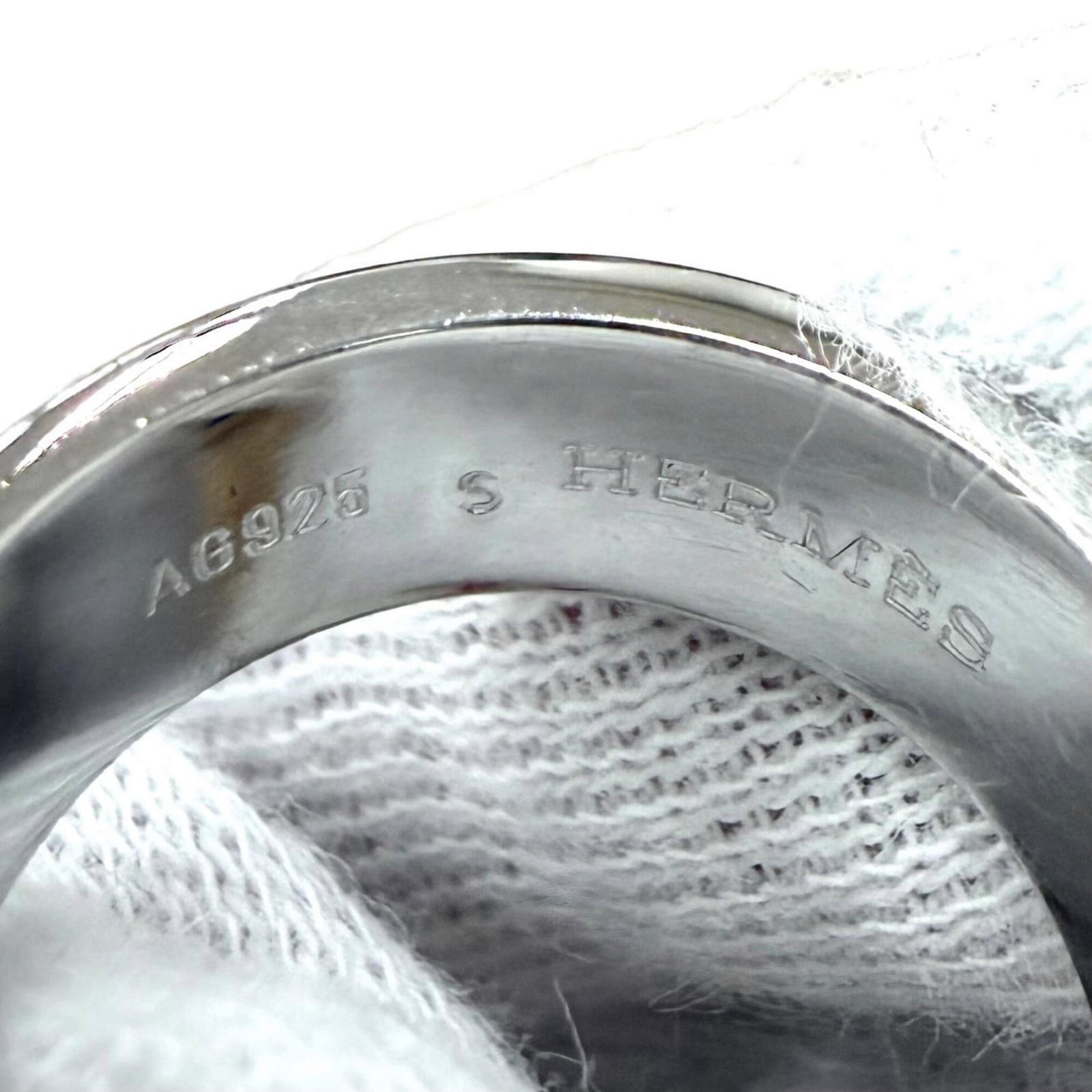 Silver Ring Band Hermes 925 - 6
