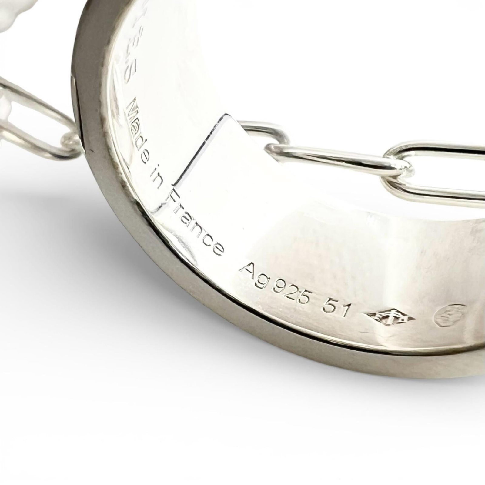Silver Ring Band Hermes 925 - 7
