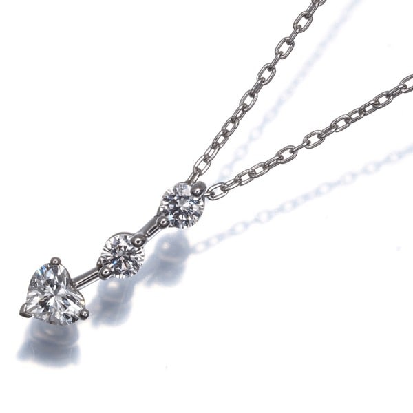 Star Jewelry Necklace Diamond Heart Shape Cut 950 Platinum (1 of 4)