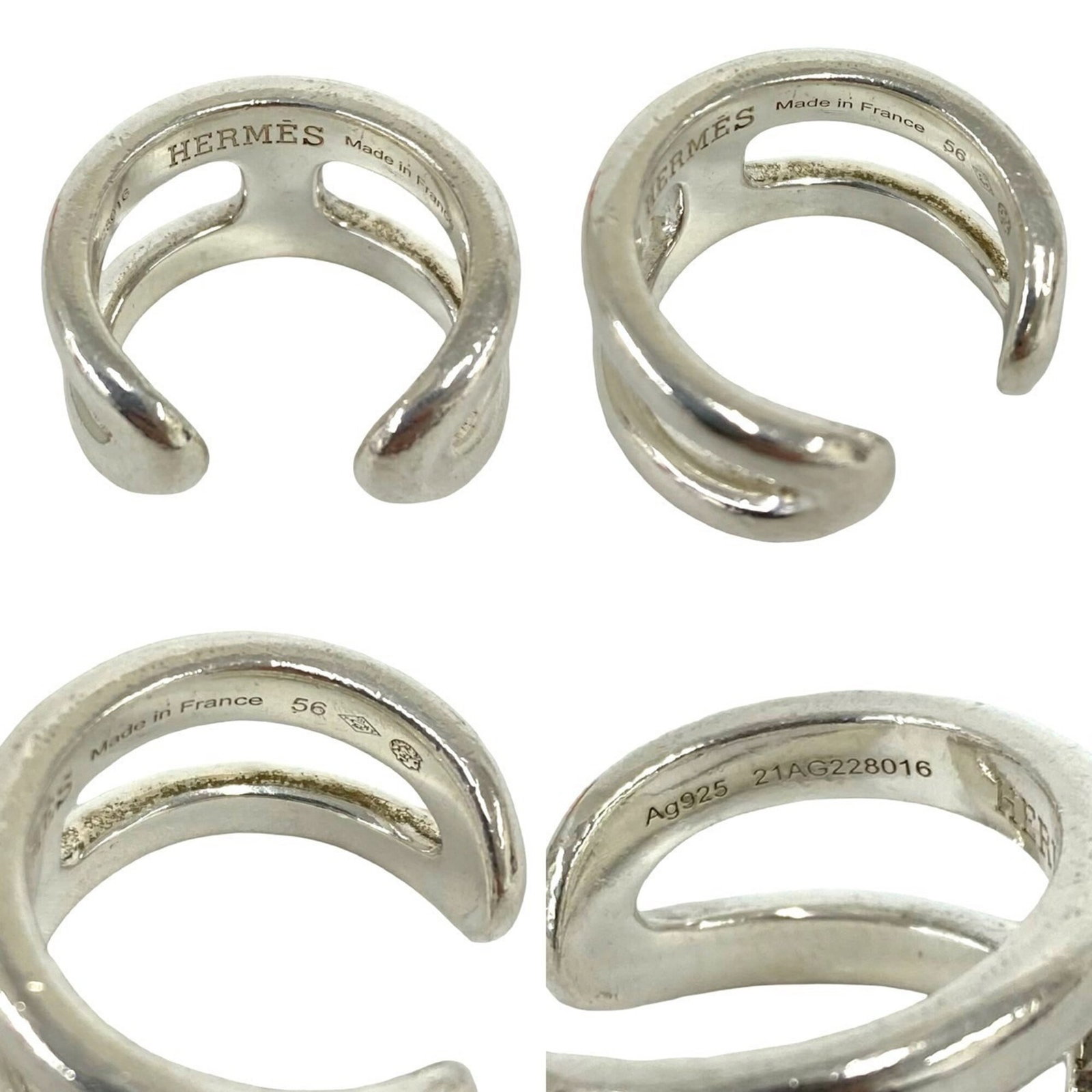 Silver Ring Band Hermes 925 - 3
