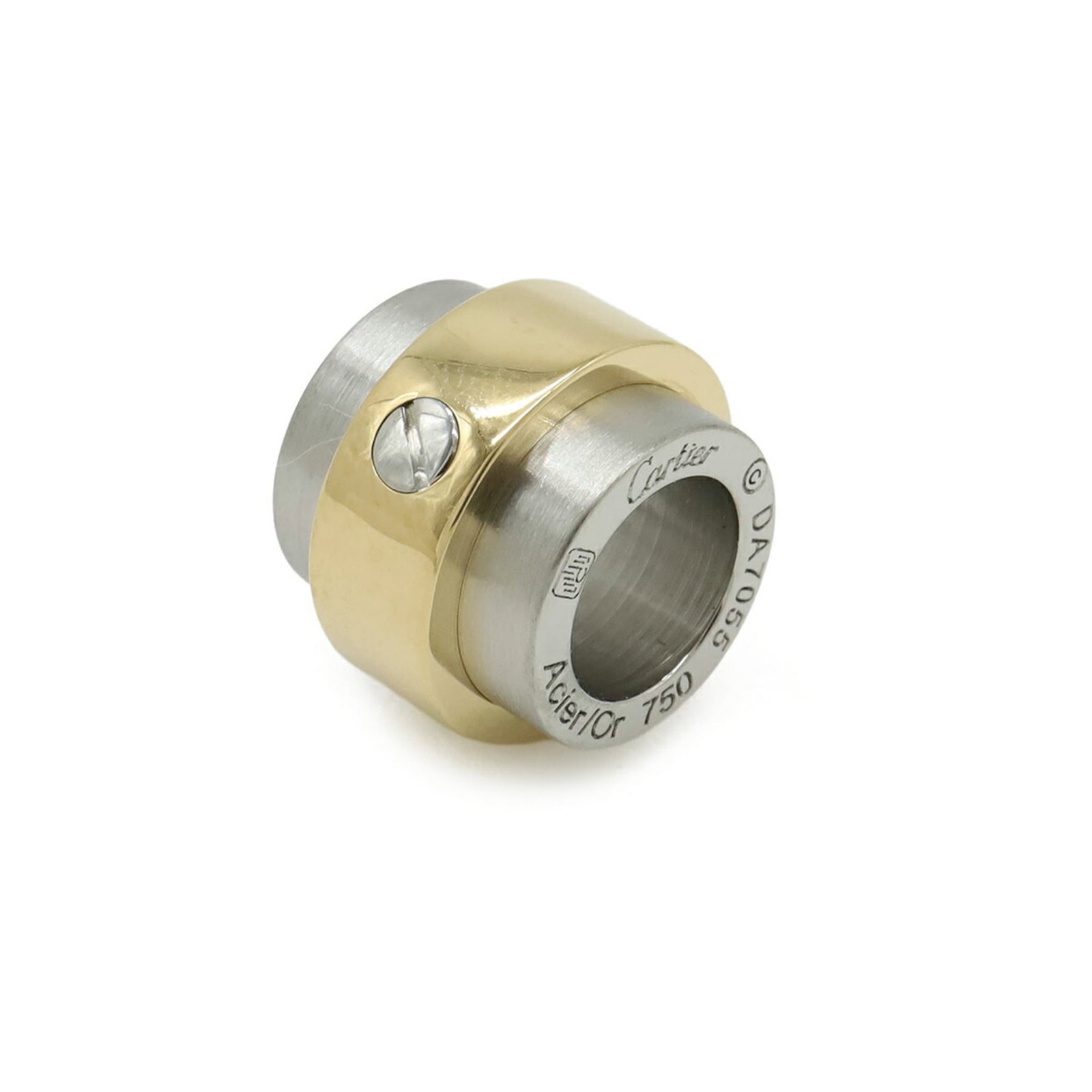 Cartier Santos 100 Pendant Top/ Head/ Charm 18K Yellow Gold (Kyg) And Stainless Steel (Ss).: Cartier Santos 100 Pendant Top/ Head/ Charm 18K Yellow Gold (Kyg) And Stainless Steel (Ss). 18K Yellow Gold and Stainless Steel Cartier Santos 100 Pendant. This pendant features stainless steel