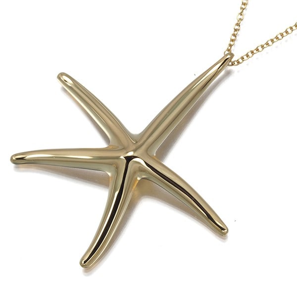 Tiffany Co Starfish Necklace 18k Yellow Gold: Tiffany Co Starfish Necklace 18k Yellow Gold 18k Yellow Gold Starfish Pendant Necklace by Tiffany & Co.The 40cm long necklace features a 37.0 x 34.6mm starfish pendant made from 18k yellow gold,