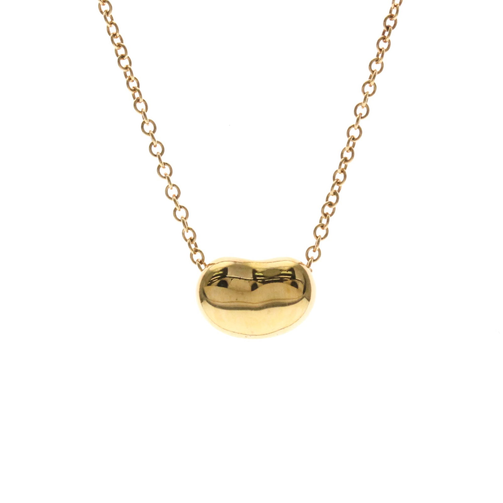 Tiffany Bean Necklace Pink Gold (18K) No Stone Menwomen Fashion Necklace (Pink Gold): Tiffany Bean Necklace Pink Gold (18K) No Stone Menwomen Fashion Necklace (Pink Gold) Pink gold (18K) Tiffany Bean Necklace for Men and Women, a fashion statement piece. This delicate necklace features