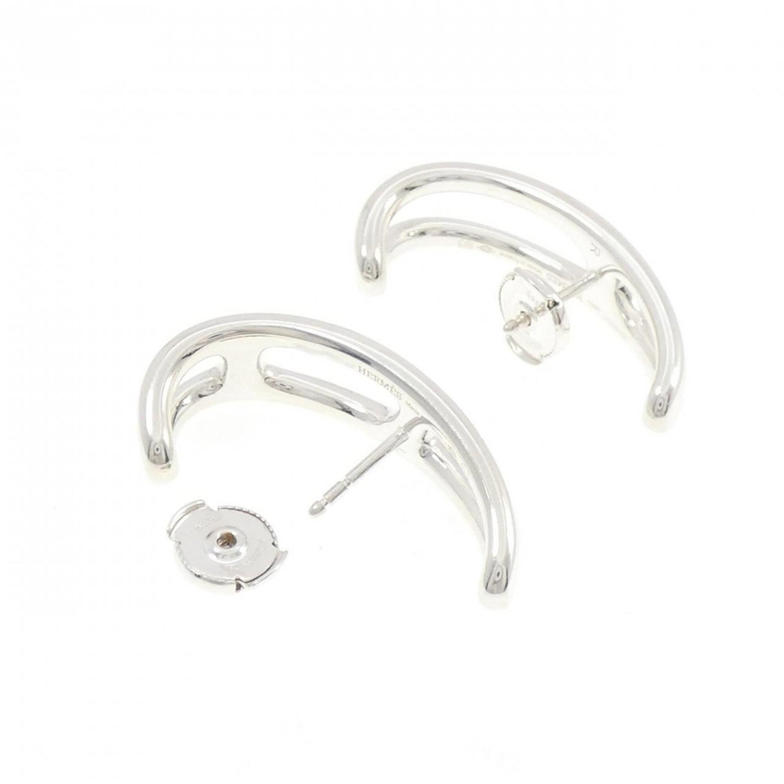 Hermes Stud Silver Earrings 925 - 3