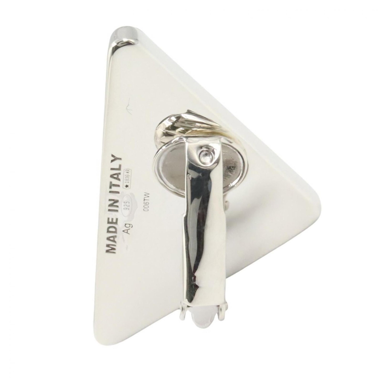 Clip Prada Earrings Silver - 2