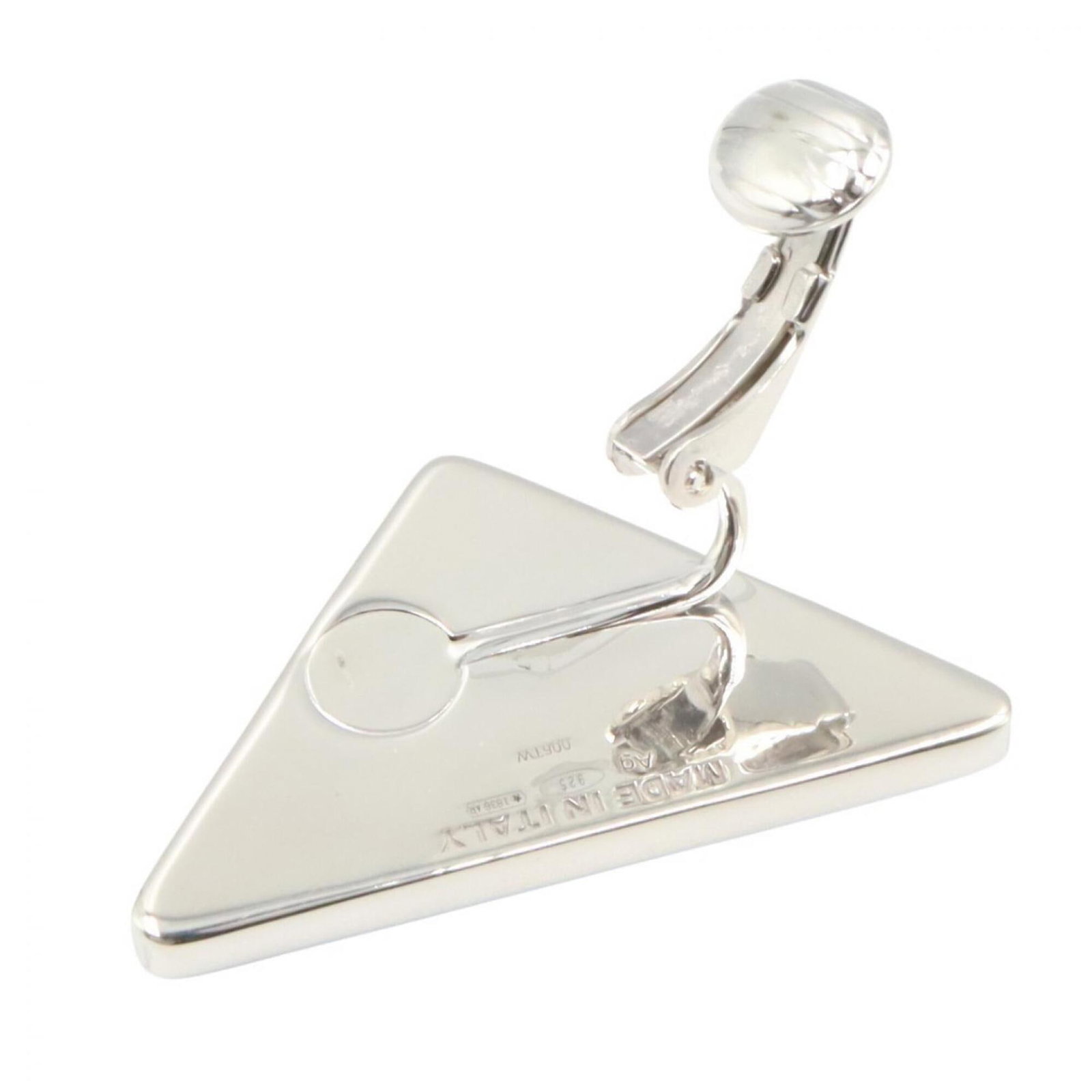 Clip Prada Earrings Silver - 3