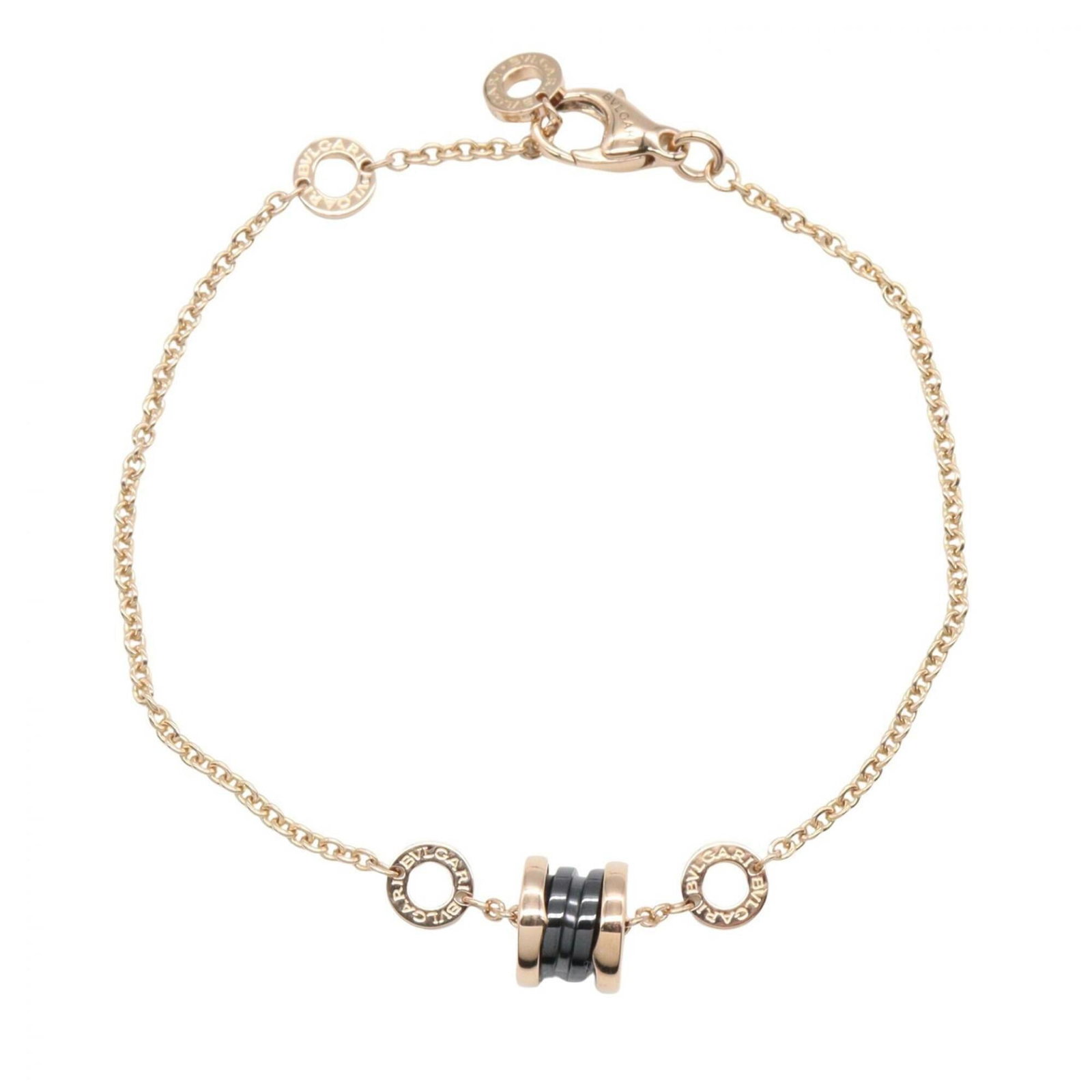 Bvlgari Charm Bracelet Ceramic Pink Gold (18K): Bvlgari Charm Bracelet Ceramic Pink Gold (18K) Bvlgari Charm Bracelet Ceramic Pink Gold (18K) boasts a striking gold finish and ceramic design, making it a unique addition to any jewelry collection.