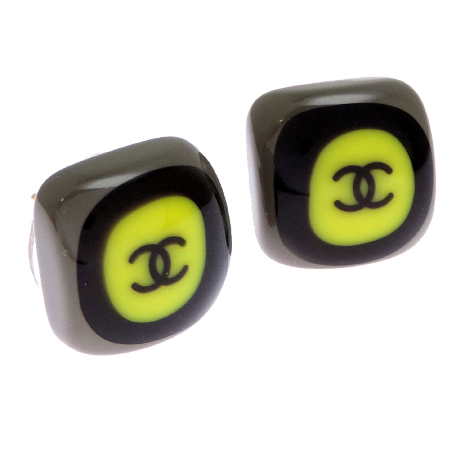 Plastic Gold Plating Chanel Stud Earrings - 2