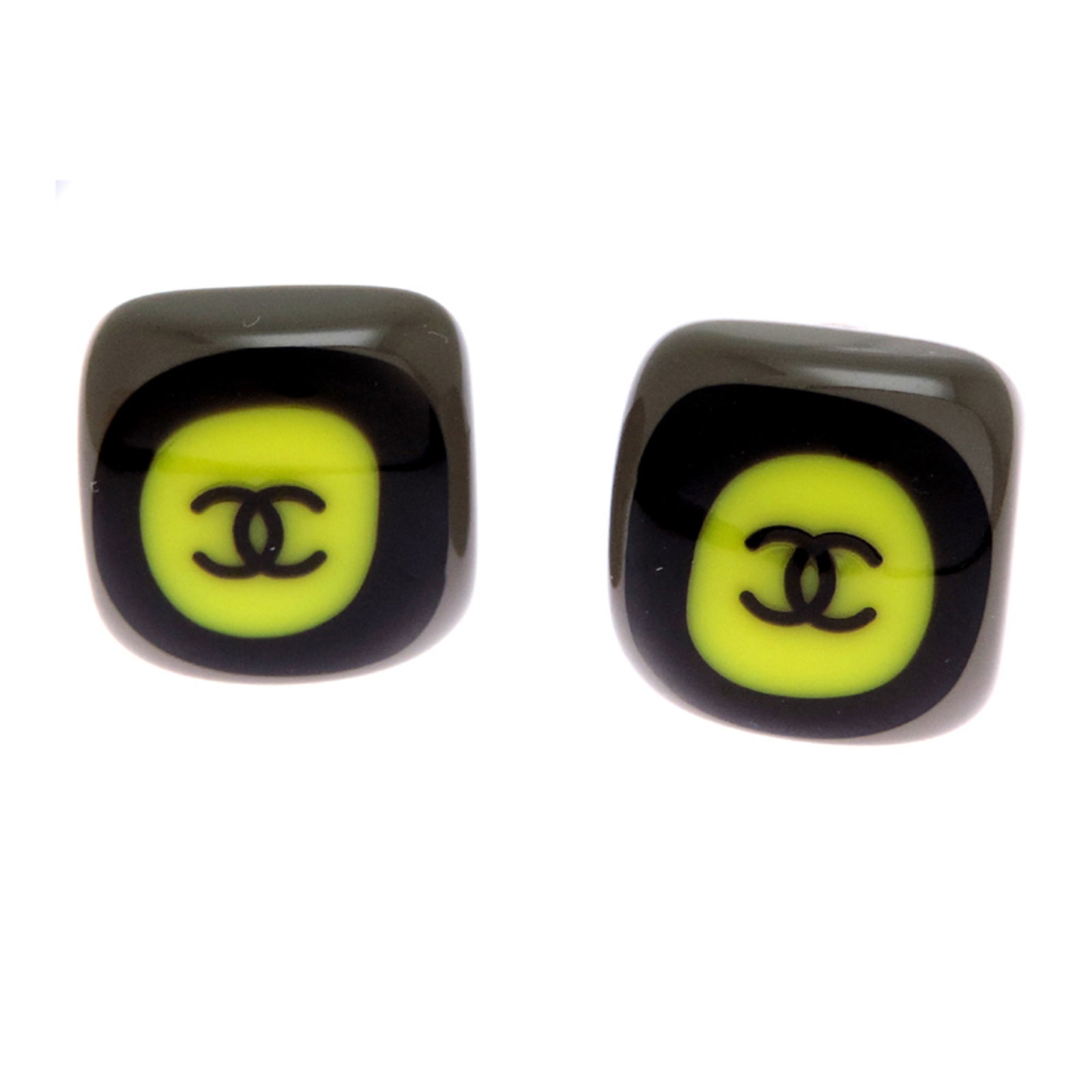 Plastic Gold Plating Chanel Stud Earrings - 3