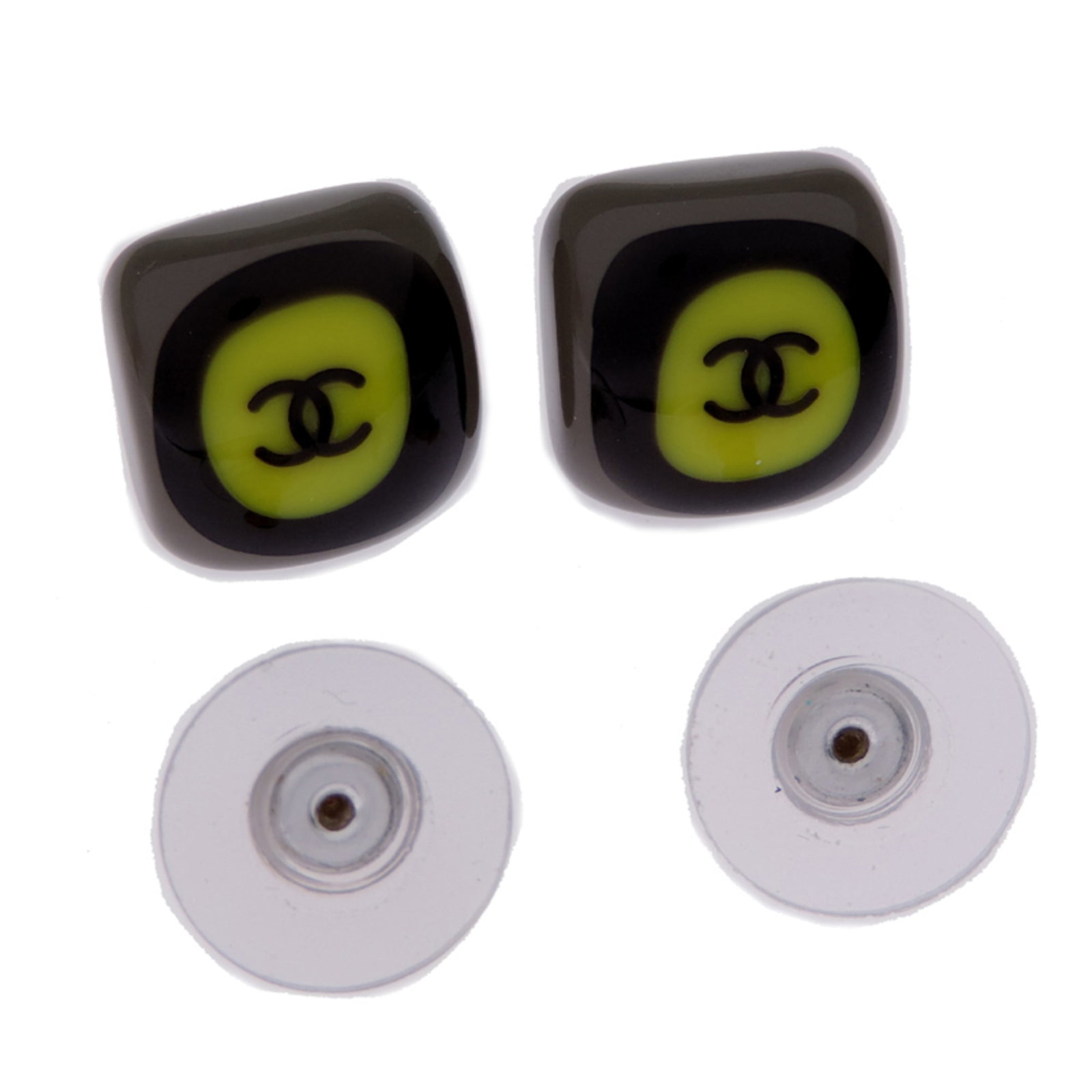 Plastic Gold Plating Chanel Stud Earrings - 5