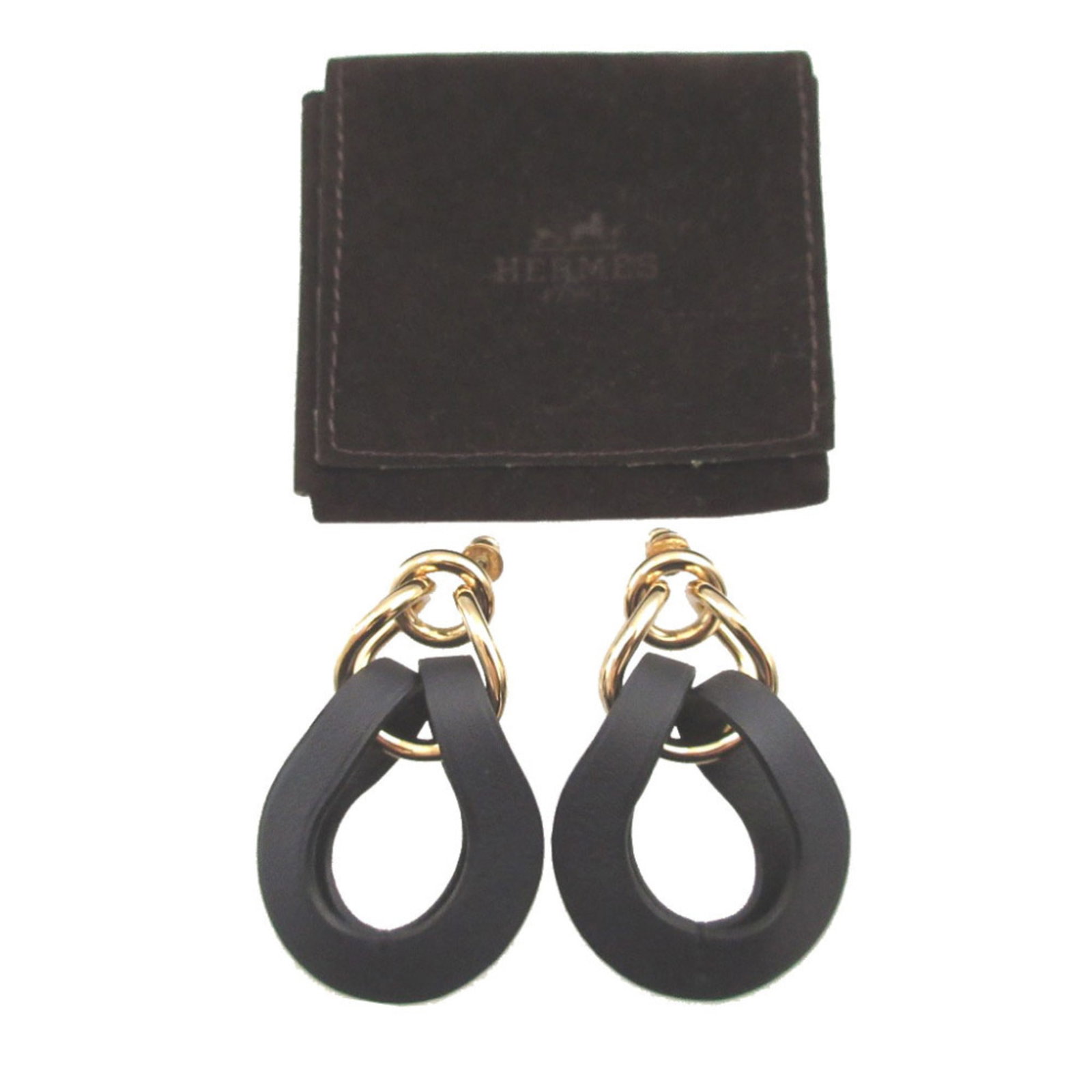 Hermes Leather Drop Earrings - 2