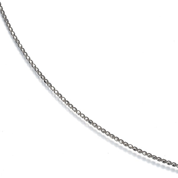 Chain Omega Ball Necklace 850 Platinum 45cm: Chain Omega Ball Necklace 850 Platinum 45cm The 850 Platinum Chain Omega Ball Necklace boasts an impressive platinum metal purity, making it a standout piece. Its sleek chain design and adjustable