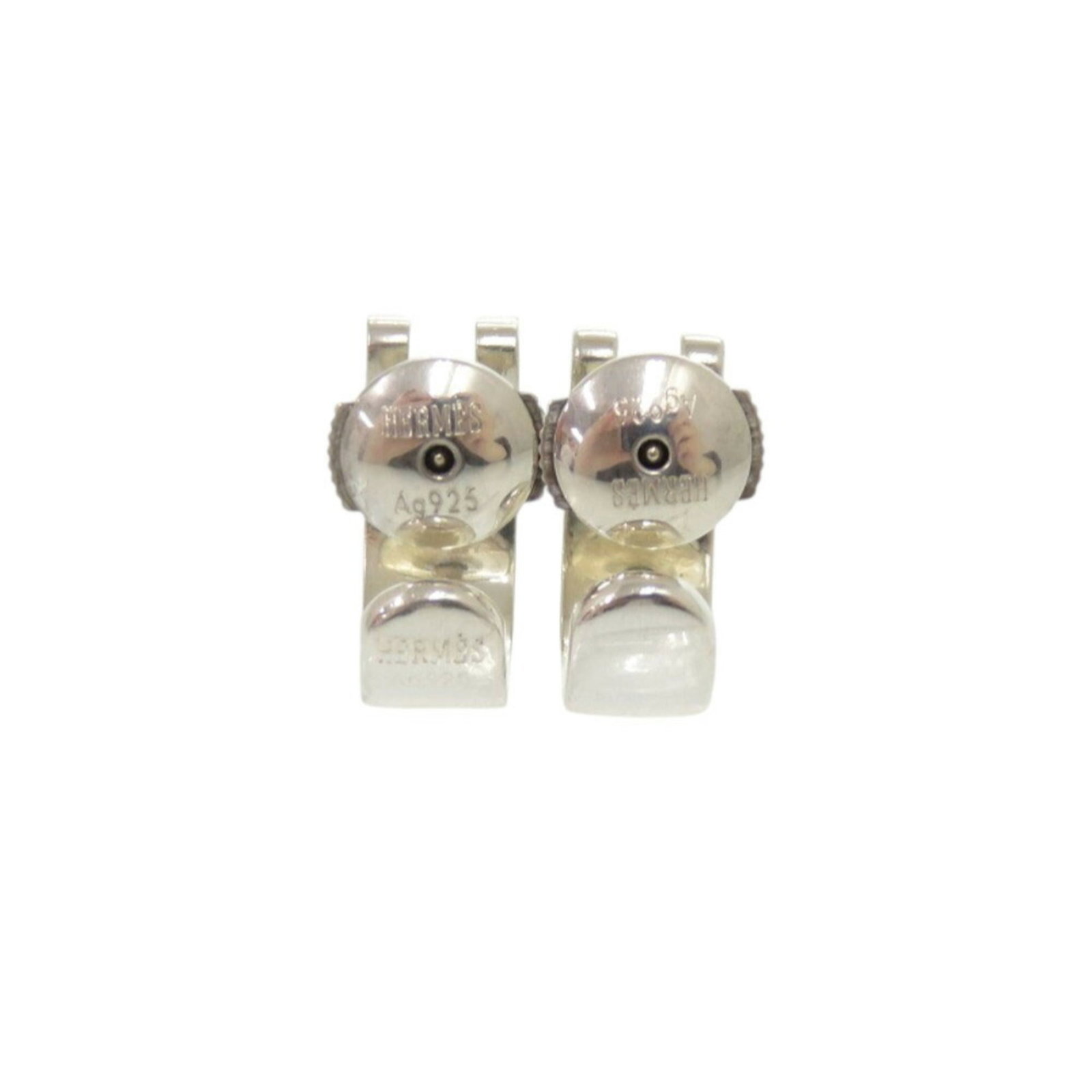 Hermes Stud Silver Earrings 925 - 3