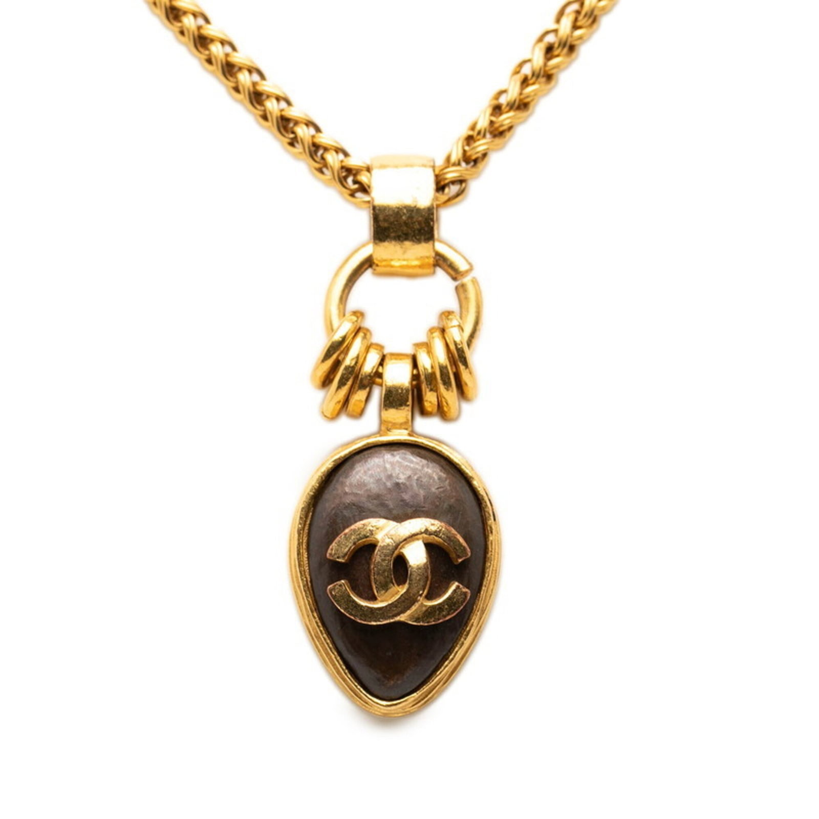 Chanel Coco Mark Vintage Chain Pendant Necklace 97A Stamp Gold Plated Women'S.: Chanel Coco Mark Vintage Chain Pendant Necklace 97A Stamp Gold Plated Women'S. Chanel Coco Mark Vintage Chain Pendant Necklace 97A Stamp Gold Plated Women'S features a striking gold plating and a