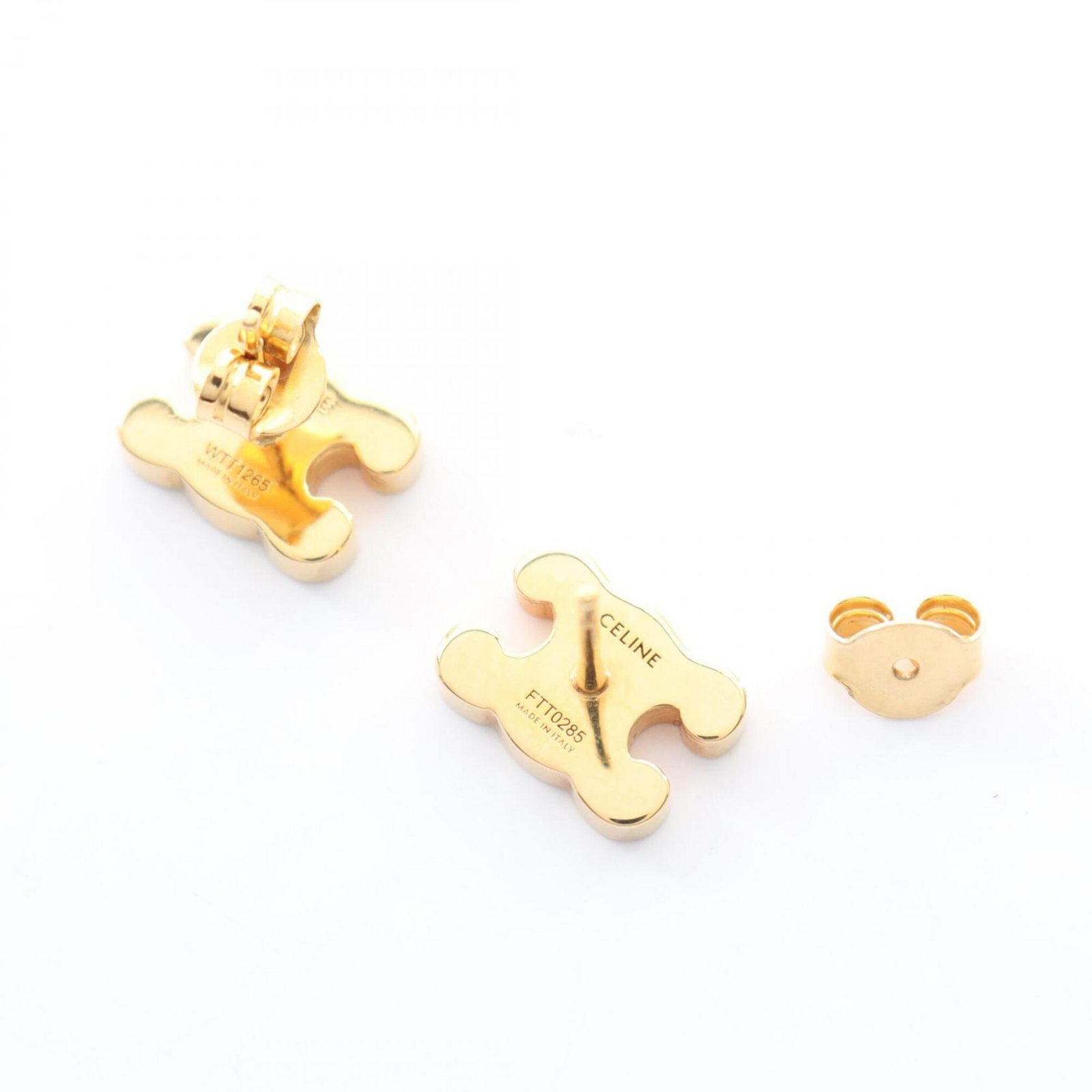 Earrings Gold Celine Stud Plating - 2