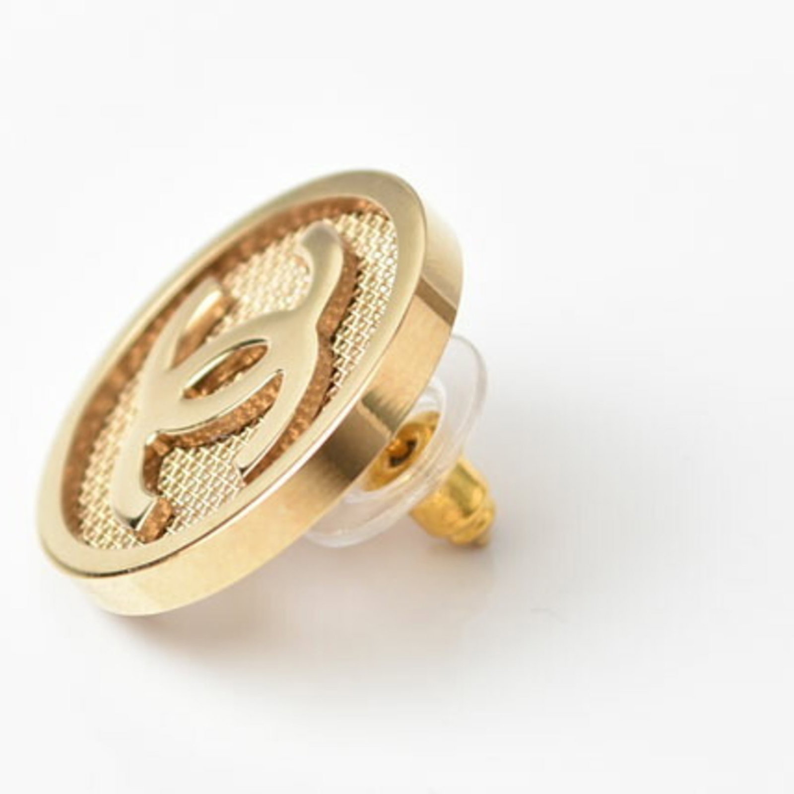 Metal Stud Chanel Earrings - 3