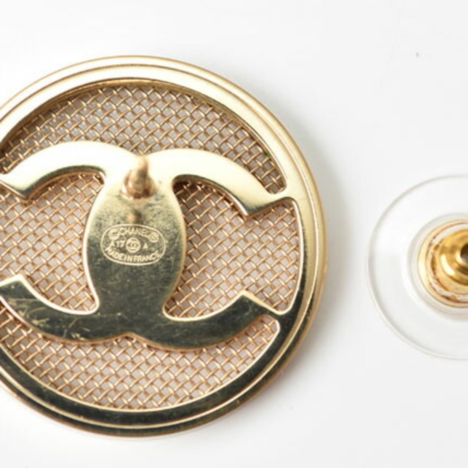 Metal Stud Chanel Earrings - 4