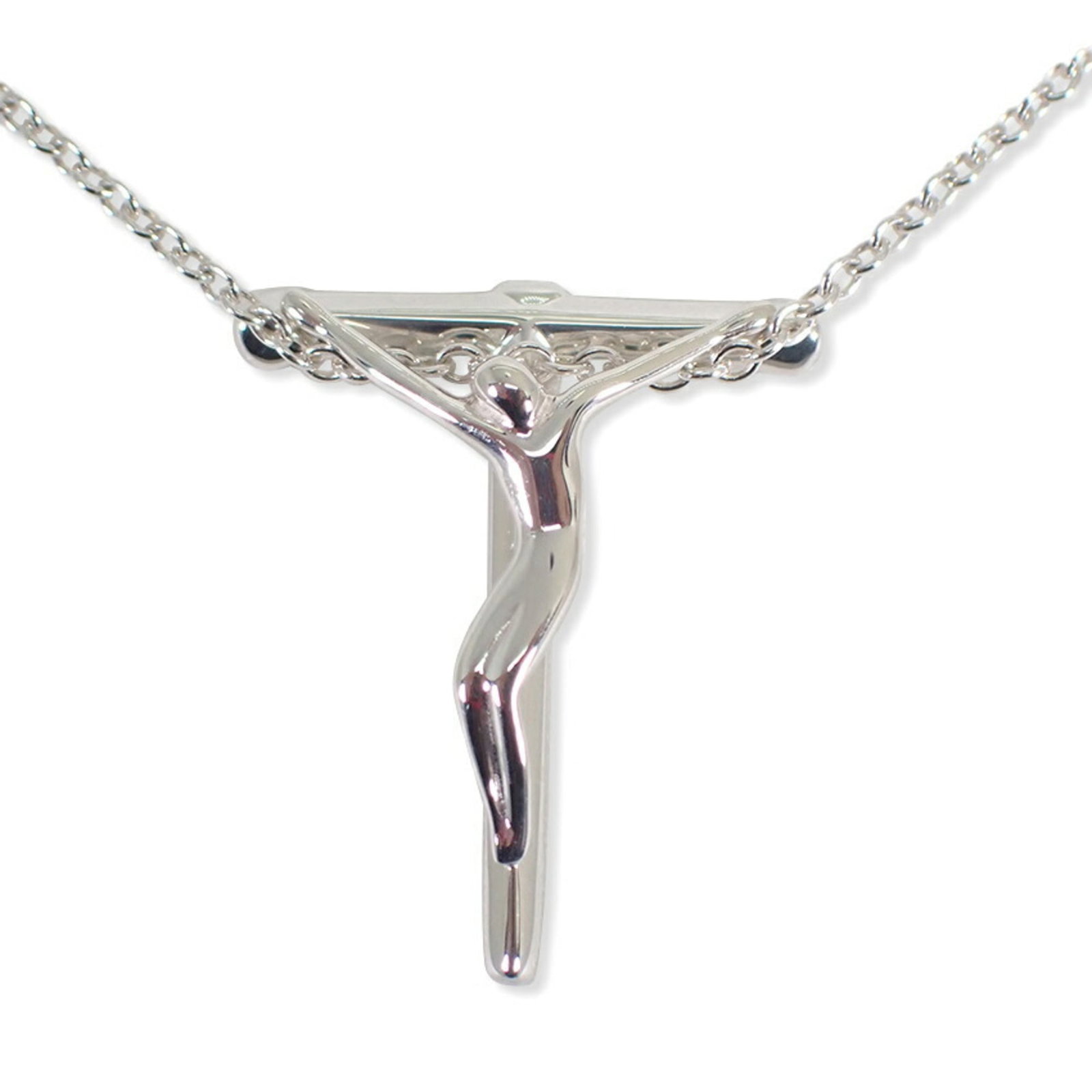Tiffany 925 Rosary Pendant Necklace: Tiffany 925 Rosary Pendant Necklace Sterling silver 925 Tiffany necklace features a 19mm x 15.7mm pendant with a 41 cm / 16.14'' adjustable neck circumference, making it suitable for women who want