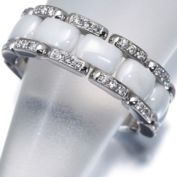 Chanel Ring Diamond Ultra Medium Eu54 18K 750 White Gold/ Ceramic (1 of 5)
