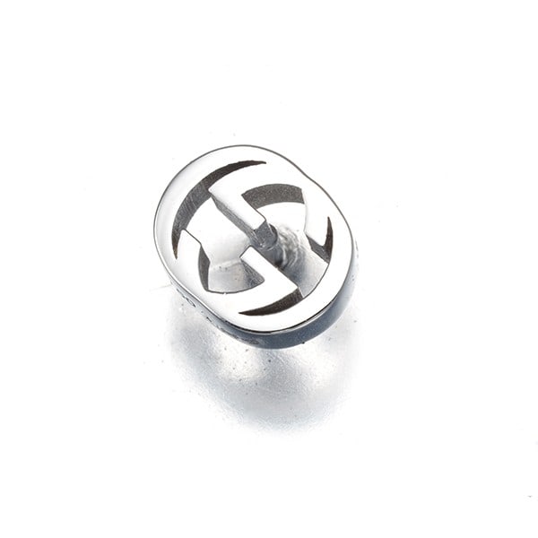 Single Earring Interlocking White Gold 18K Gucci - 2