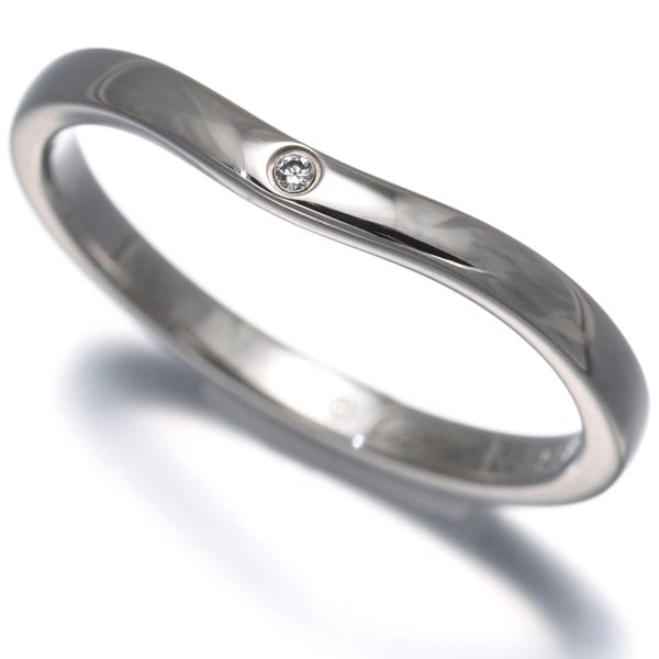 Cartier Ring Diamond Ballerine Wedding Band 3P Eu53 950 Platinum: Cartier Ring Diamond Ballerine Wedding Band 3P Eu53 950 Platinum Cartier's Ballerine collection shines in this exquisite platinum ring featuring a beautiful diamond. The unmarked carat weight adds to