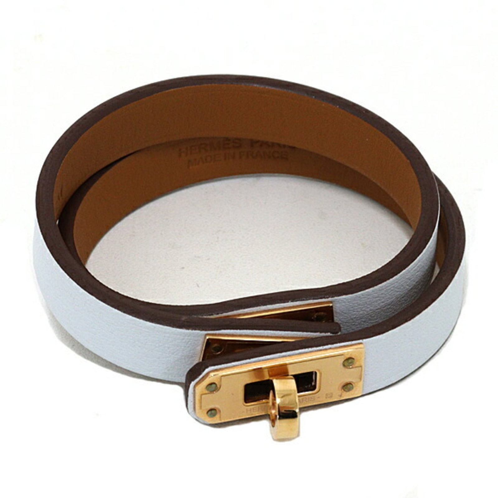 Metal leather bracelet charm swift Hermes (1 of 6)