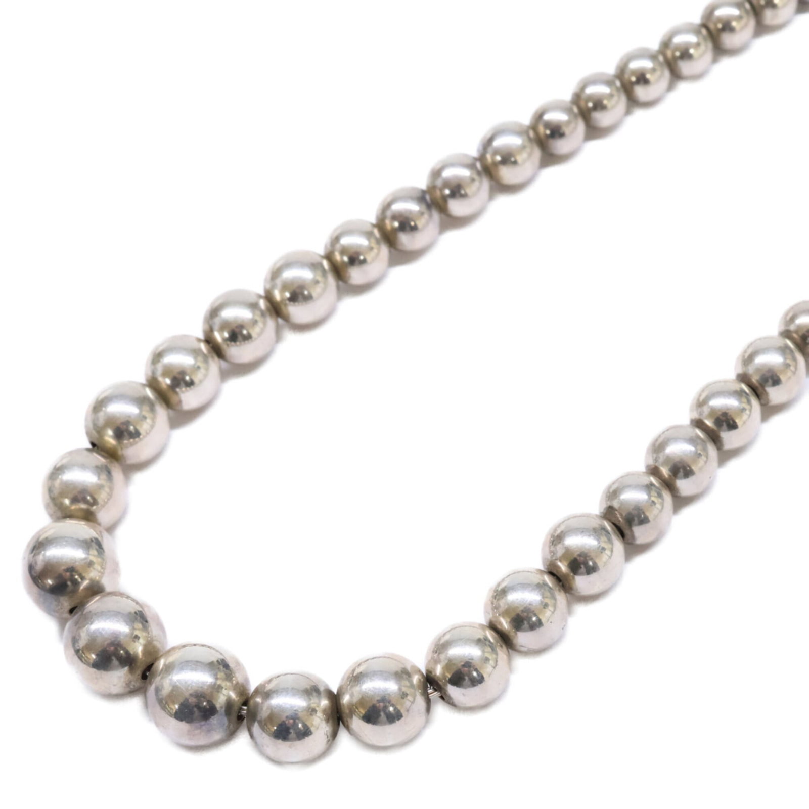 Tiffany&Co. Tiffany 925 Hardware Graduated Ball Necklace Silver Women'S (1 of 6)