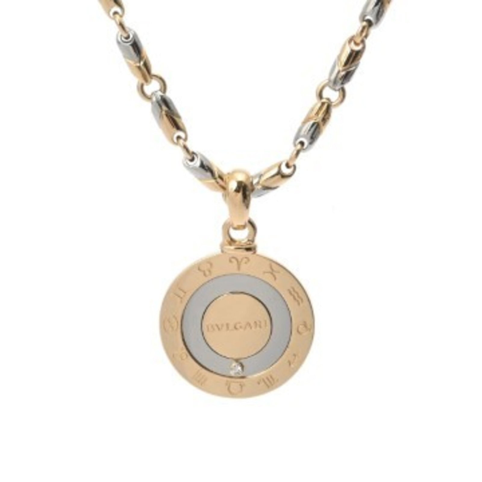 Bvlgari Passodoppio Horoscope Pendant Necklace For Men And Women 18K Yellow Gold (Yg) Stainless: Bvlgari Passodoppio Horoscope Pendant Necklace For Men And Women 18K Yellow Gold (Yg) Stainless Bvlgari Passodoppio Horoscope Pendant Necklace For Men And Women 18K Yellow Gold (Yg) Stainless