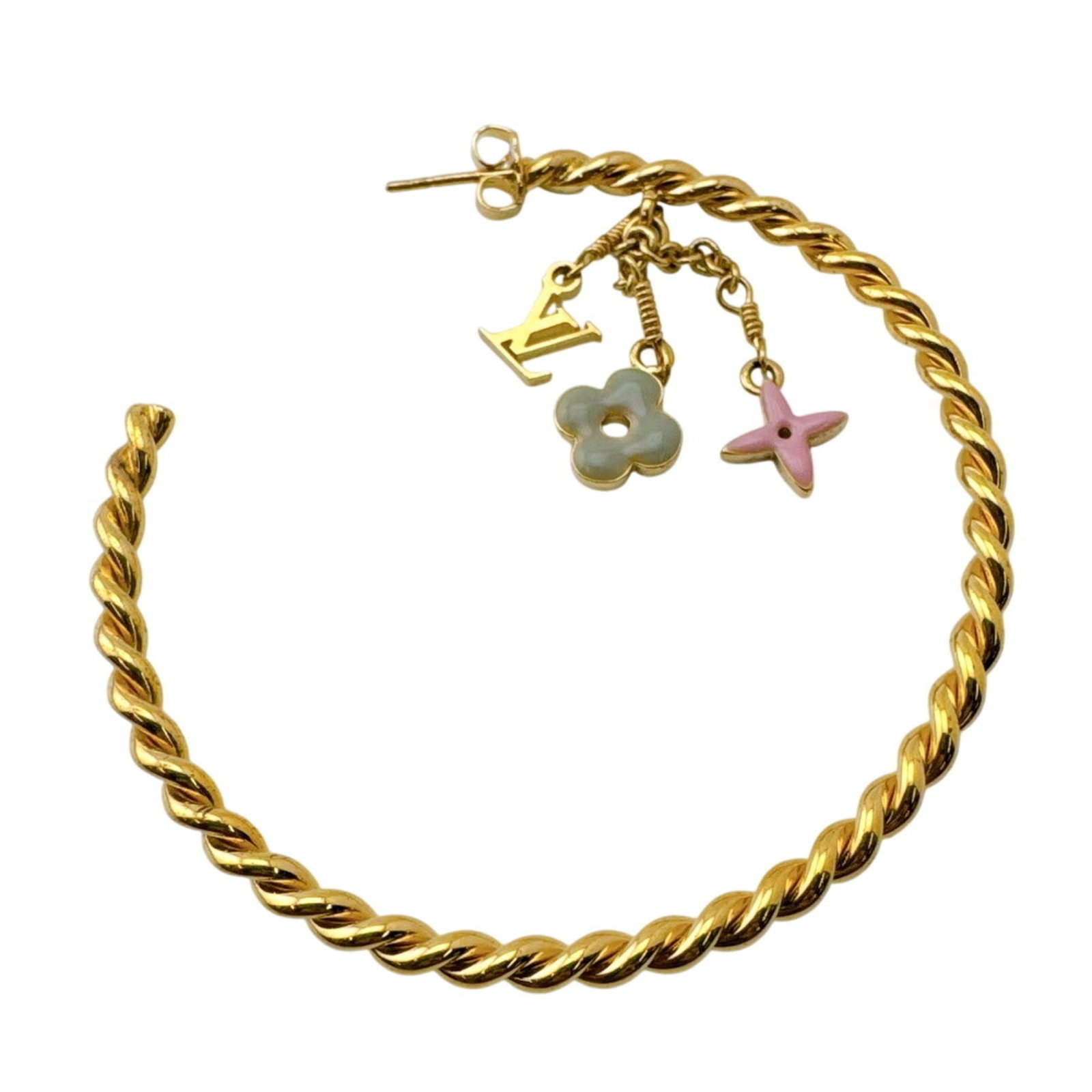 Louis Vuitton Stud Earrings Gold Plating - 3