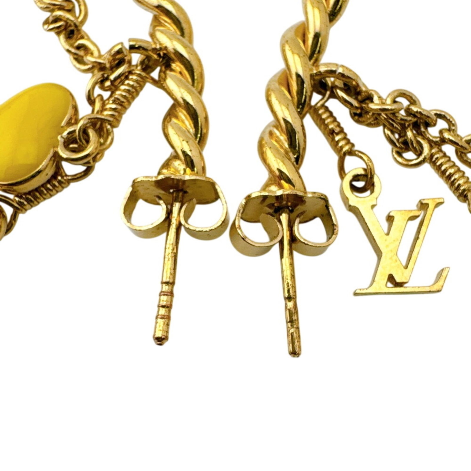 Louis Vuitton Stud Earrings Gold Plating - 4